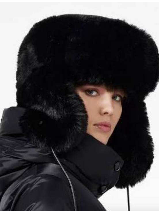 Goldbergh Cher fluffy aviator hat Black Goldbergh Beanie main image 6